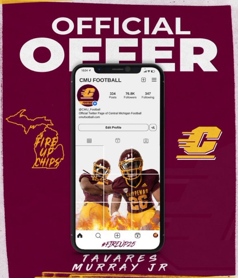 AGTG🔒 Official Offer!!
#Chippewa🔥🆙
<a href="/CoachMcElwain/">Jim McElwain</a> <a href="/MZordich/">Michael Zordich</a> <a href="/CoachMikeMcGee/">Michael McGee</a>