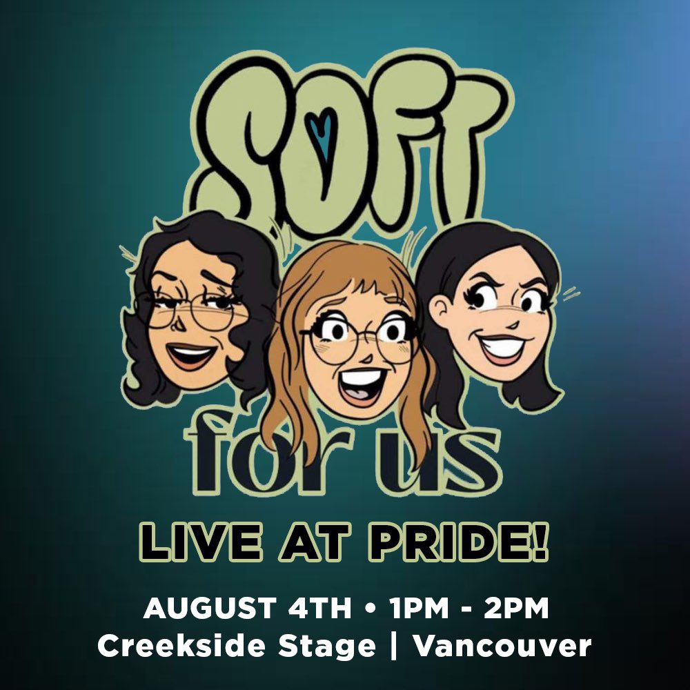 604 Podcast Network (@604podnetwork) on Twitter photo Soft For Us Podcast is going live this Sunday @ Canada Pride on the Creekside Stage (near Roger's Arena) Join Niki, Danielle & special guest @steevletts in a free show of laughter, good times & sometimes chaos (ok most submissions are chaotic) See you there! 🌈 <a href="/vancouverpride/">Vancouver Pride</a> Soft For Us Podcast is going live this Sunday @ Canada Pride on the Creekside Stage (near Roger's Arena) Join Niki, Danielle & special guest @steevletts in a free show of laughter, good times & sometimes chaos (ok most submissions are chaotic) See you there! 🌈 <a href="/vancouverpride/">Vancouver Pride</a>