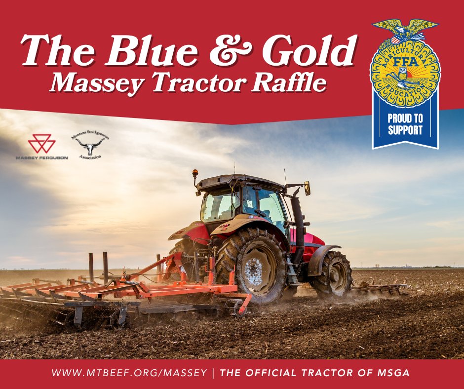 Support the Blue &amp; Gold by purchasing a ticket for the Massey Ferguson Tractor raffle in partnership with the MSGA!

Visit mtbeef.org/massey