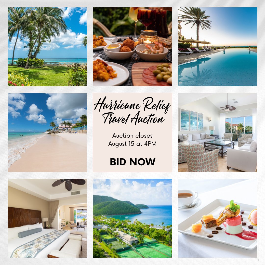 Bid on 26 fabulous stays and support Caribbean hospitality workers impacted by Hurricane Beryl in June and July 2024.
Bid now at one.bidpal.net/2024hurricanes…
#educationfoundation #chtaef #hurricaneberyl #travelauction