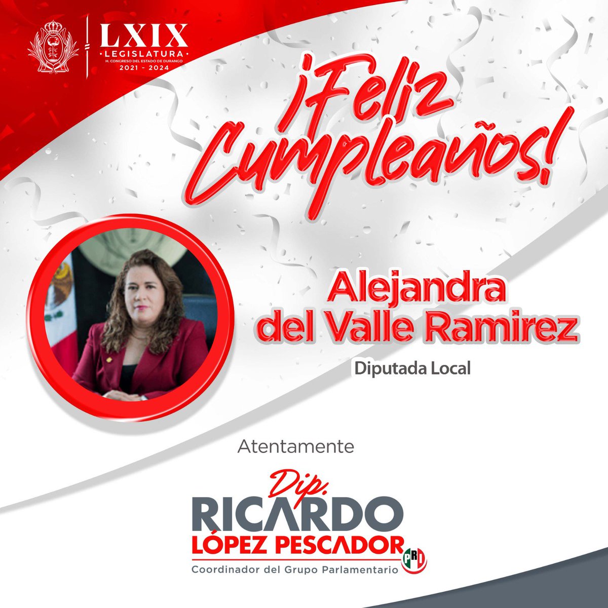 Estimada compañera <a href="/AledelvalleX/">Alejandra Del Valle</a> te mando un fuerte abrazo por motivo de tu cumpleaños. 🎂 

¡Qué pases un excelente día! 🥳