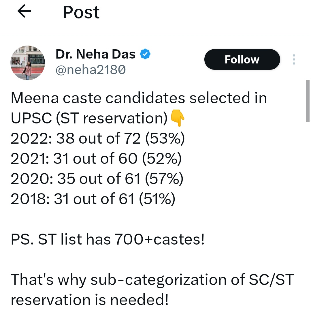 That is why we support for the sake of the truly deprived section 
#We_Support_Categorisation
