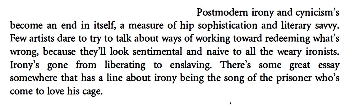 David Foster Wallace saw it coming