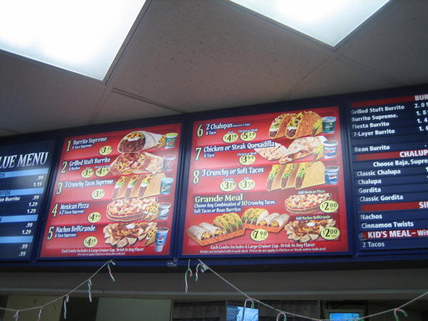 Found a 2005 photo of the taco bell menu on someones PSP
