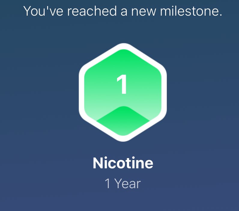 TheGcustoms's tweet photo. And with that, I bow my head and thank MY SELF. One whole year without nicotine has flown by and I am so grateful to my partner and friends for helping me along. If you’re on the fence, let me say, DO IT. YOU CAN ABSOLUTELY DO IT! #nonicotine #nicotinefree #quitting #quitvapes https://t.co/sxNnDoHTh0