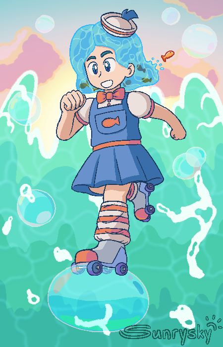 sunrysky's tweet photo. Final attack of the year! Sunsetting this thread with Bubbles from Art Fight user ~Eepystar! https://t.co/Oft4DtmcZw