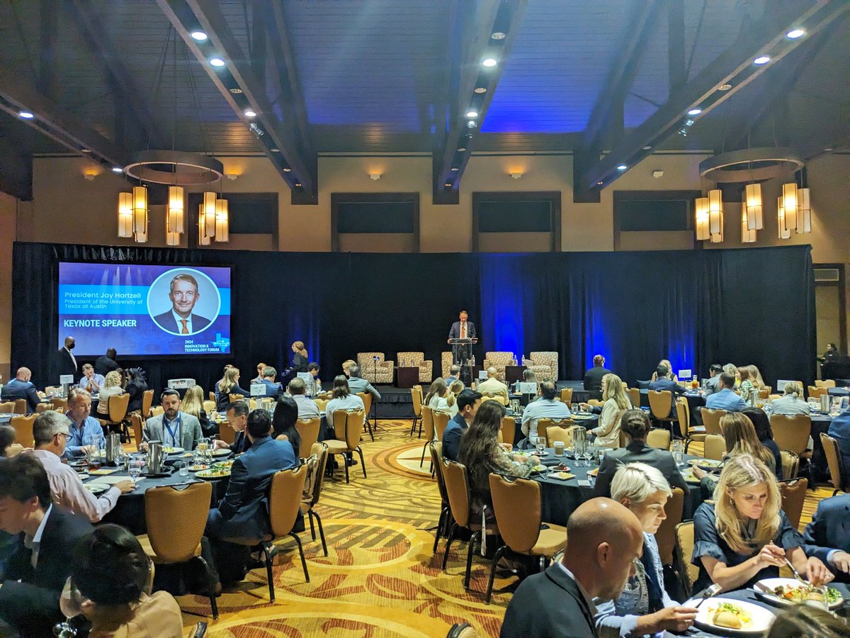 IT Caucus (@itcaucus) on Twitter photo Thank you to UT Austin President <a href="/JCHartzell/">Jay Hartzell</a> for delivering the lunch keynote at the 2024 Innovation & Technology Forum!
President Hartzell highlighted the university's investments in the "Year of AI" and gave his thought on how to grow our innovation ecosystem
#txlege Thank you to UT Austin President <a href="/JCHartzell/">Jay Hartzell</a> for delivering the lunch keynote at the 2024 Innovation & Technology Forum!
President Hartzell highlighted the university's investments in the "Year of AI" and gave his thought on how to grow our innovation ecosystem
#txlege