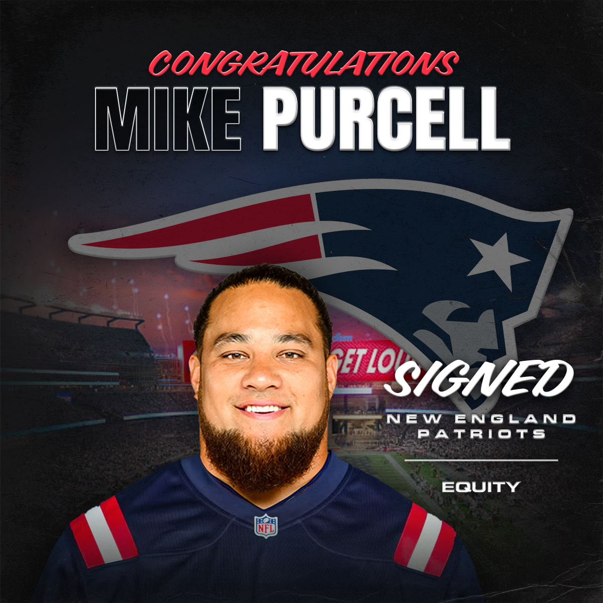 Congratulations to <a href="/m_purcell64/">Michael Purcell</a> on signing with the <a href="/Patriots/">New England Patriots</a>! 🔥