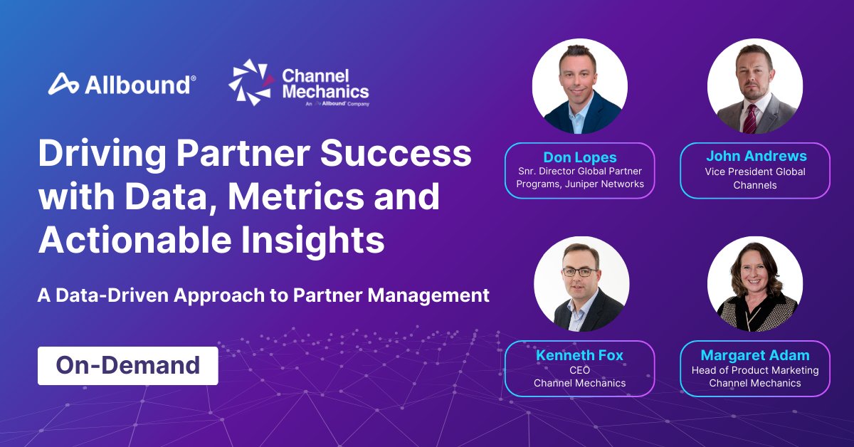 hubs.ly/Q02JlX5d0
If you missed our webinar on "Driving Partner Success with Data, Metrics, and Actionable Insights”, look no further! You can now view the webinar recording by watching it on demand.

Click the link above to download now!
#1PRM #Partnersuccess