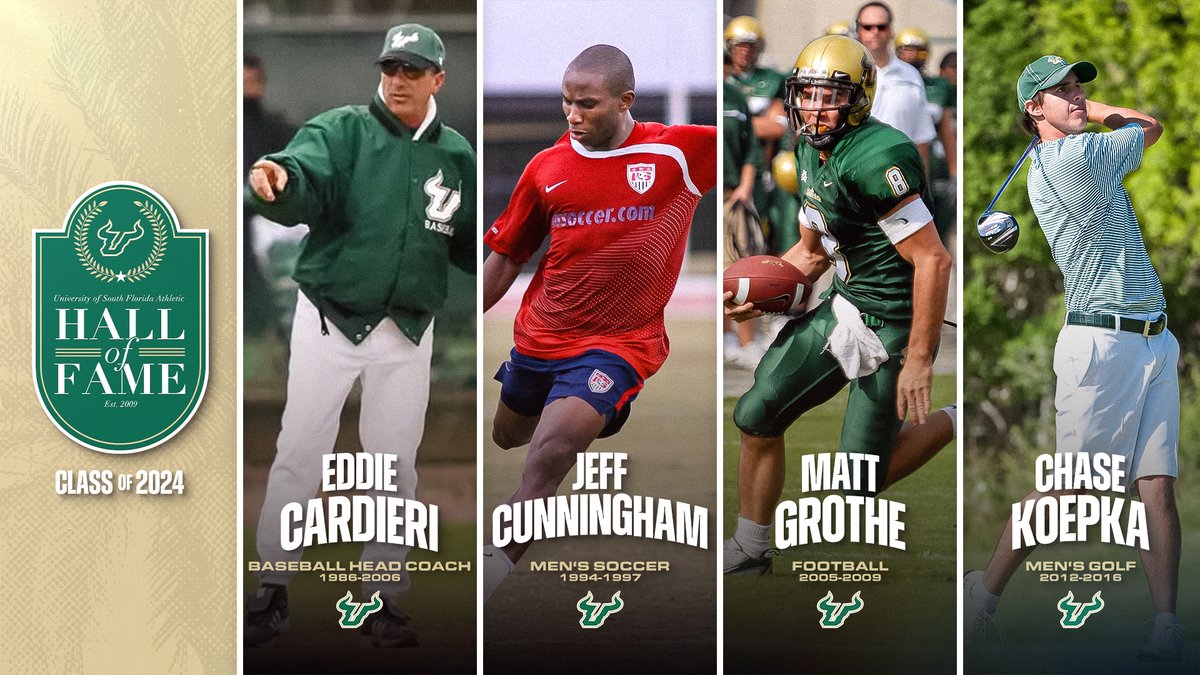 We are excited to announce our 2024 USF Athletics Hall of Fame inductees! 👏

📝: gobulls.co/HallOfFame2024

#HornsUp 🤘