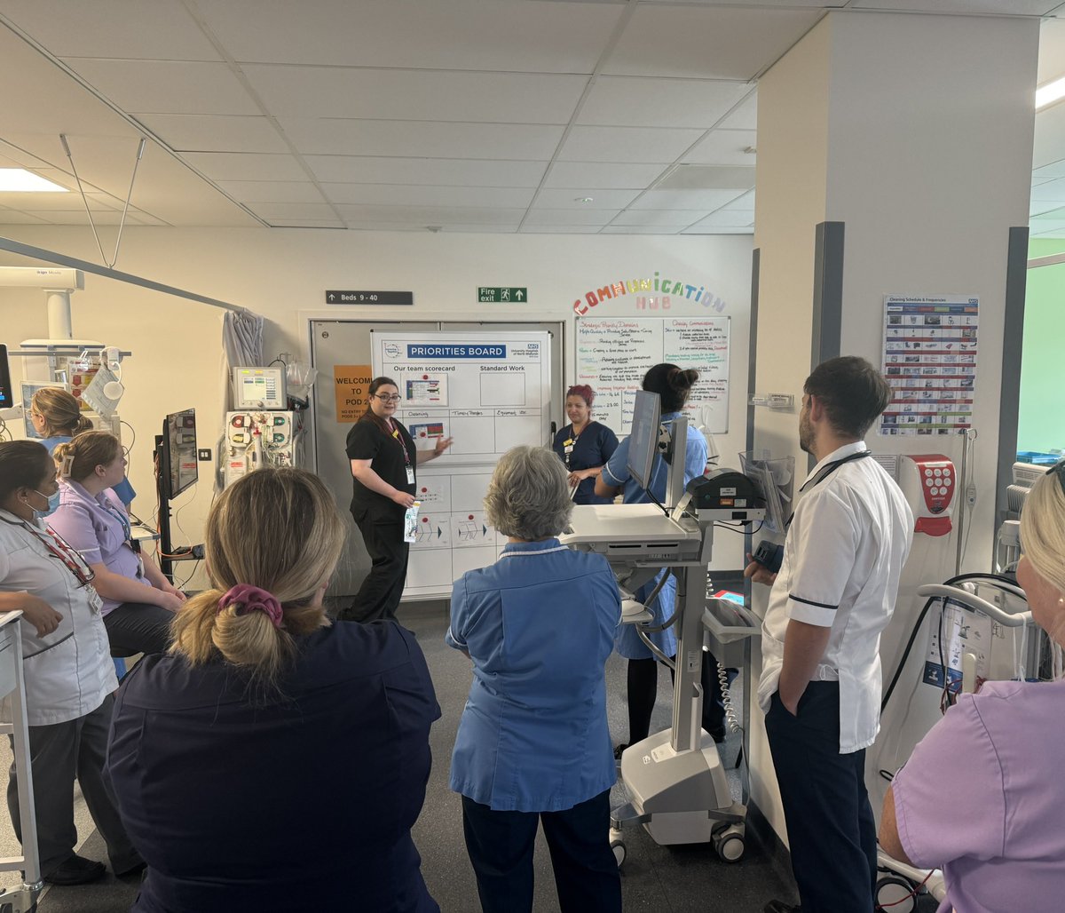 laura8289's tweet photo. Well done to critical care pods 1&amp;2 absolutely smashing their first Improvement huddle today. Well done everyone! #improvingtogether @UHNMQIAcademy @AnnMarieRiley10 @alanpbethell @KatieCheadle1 @hashleyhashley https://t.co/nsdTFEc3KE