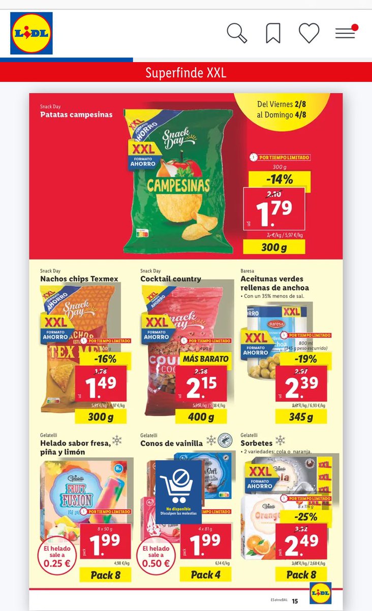 Lets2about's tweet photo. @lidlespana ¿Por qué ponéis que no está disponible un producto que en teoría llega mañana ? Quiere decir que no lo vais a traer ? Muchas veces ponéis productos en el catálogo y luego en vuestras tiendas no están https://t.co/ZacmvgE0aT