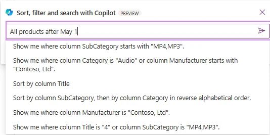 🆕New Power Apps Canvas apps Feature: Use Copilot to filter to quickly filter, sort, and search canvas app galleries with SharePoint lists 

🔗More details on the official Microsoft blog post: microsoft.com/en-us/power-pl… #PowerApps #Copliot #SharePoint