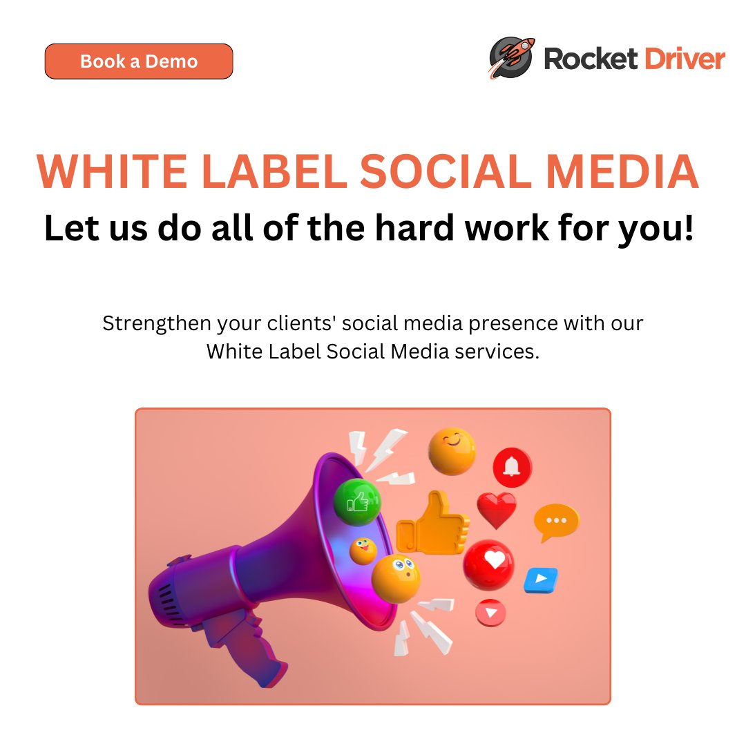 Rocket_Driver's tweet image. Strengthen your clients' social media presence with our White Label Social Media services. Engage and grow audiences effectively. Ready to boost social engagement? We handle everything from content creation to engagement.

#RocketDriver #SocialMedia #WhiteLabelServices