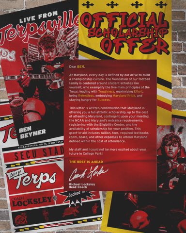 Ben Beymer (@benbeymer) on Twitter photo Official Offerโค๏ธ๐ข <a href="/TerpsFootball/">Maryland Football</a> <a href="/CoachLocks/">Michael Locksley</a> <a href="/coachbraswell/">Brian Braswell</a> <a href="/CoachSumlin/">Kevin Sumlin</a> Official Offerโค๏ธ๐ข <a href="/TerpsFootball/">Maryland Football</a> <a href="/CoachLocks/">Michael Locksley</a> <a href="/coachbraswell/">Brian Braswell</a> <a href="/CoachSumlin/">Kevin Sumlin</a>