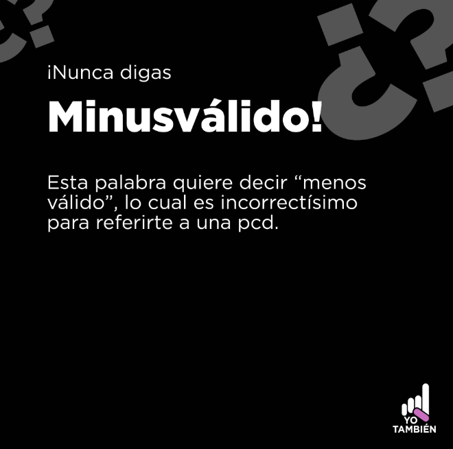 El lenguaje evoluciona y hay términos correctos e incorrectos para referirse a las personas con discapacidad.

Lee más: yotambien.mx/actualidad/con…