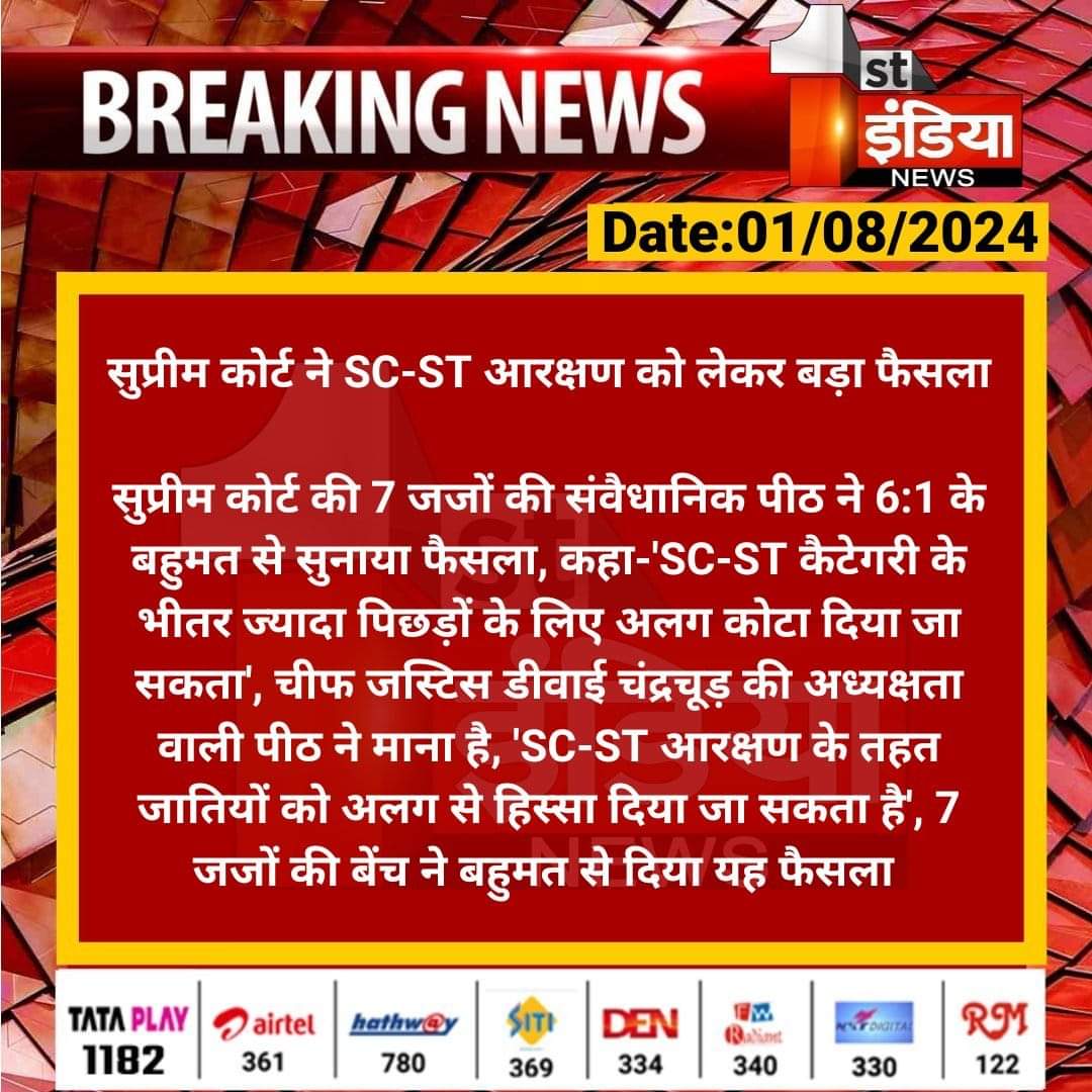 Abhaybadgotya's tweet photo. कौन आदिवासी है और कौन नहीं ?
कौन दलित है कौन नहीं ?
यह ग़रीबी के आधार पर तय नहीं हो सकता हैं।
#Reservations #SCST
#SaveReservation #Reservation
#Reservations #SubCategory #SupremeCourtOfIndia
@AapkiDivya @Pooja_Meena3 @HansrajMeena @TribalArmy @gulkeshmeena52 @Mk_M94 @vannumeena0 @SRMeena0107 @Alkameena3280 @Riya_meena_02 @suman_pakad @DrKirodilalBJP @AapkaMurarilal @DAYARAM13094987
@Nirmalmeena1999
@Komal_meena387
@Fight4RightTeam @Yogeshkherli