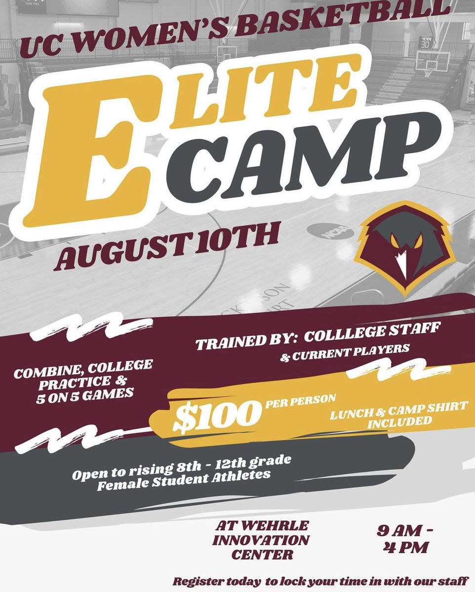 Just a little more than a week out from camp. Excited to get basketball back in the Innovation Center. Not too late to sign up, all I ask is you be ready to work when you get here!

…nwomensbasketballcamps.totalcamps.com/shop/EVENT