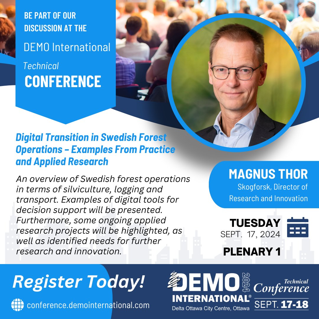 DemoIntl's tweet image. Secure Your Spot Now!&quot;

Unlock the Future of Forestry / Join Us for the Ultimate Conference Experience!
This two-day event will be packed with expert insights, networking opportunities, and groundbreaking technologies. 
Explore the full program: bit.ly/2024DemoIntern…
