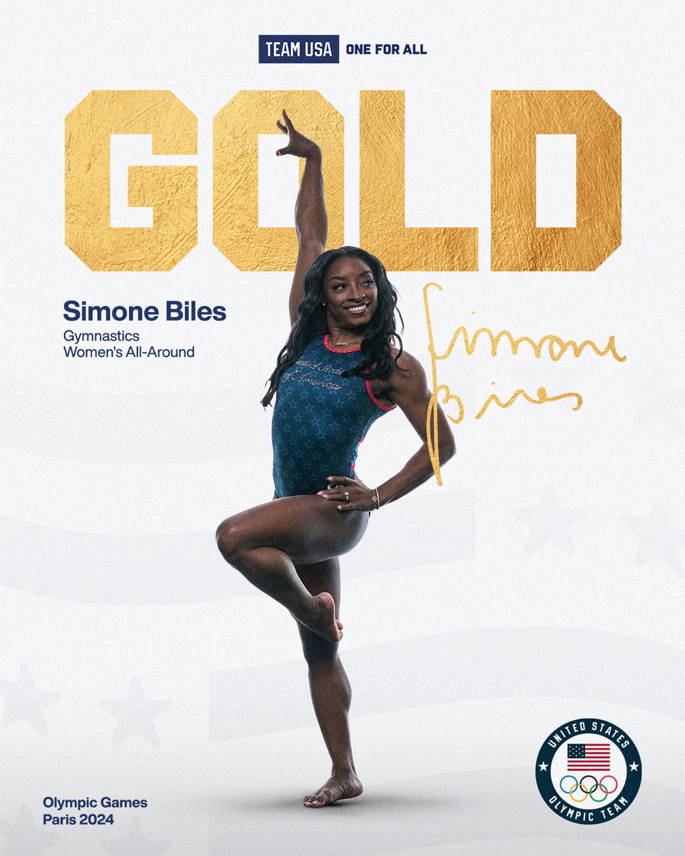 GOLD FOR THE GOAT 🥇🐐

<a href="/Simone_Biles/">Simone Biles</a> is a 2x Olympic all-around champion!

#ParisOlympics