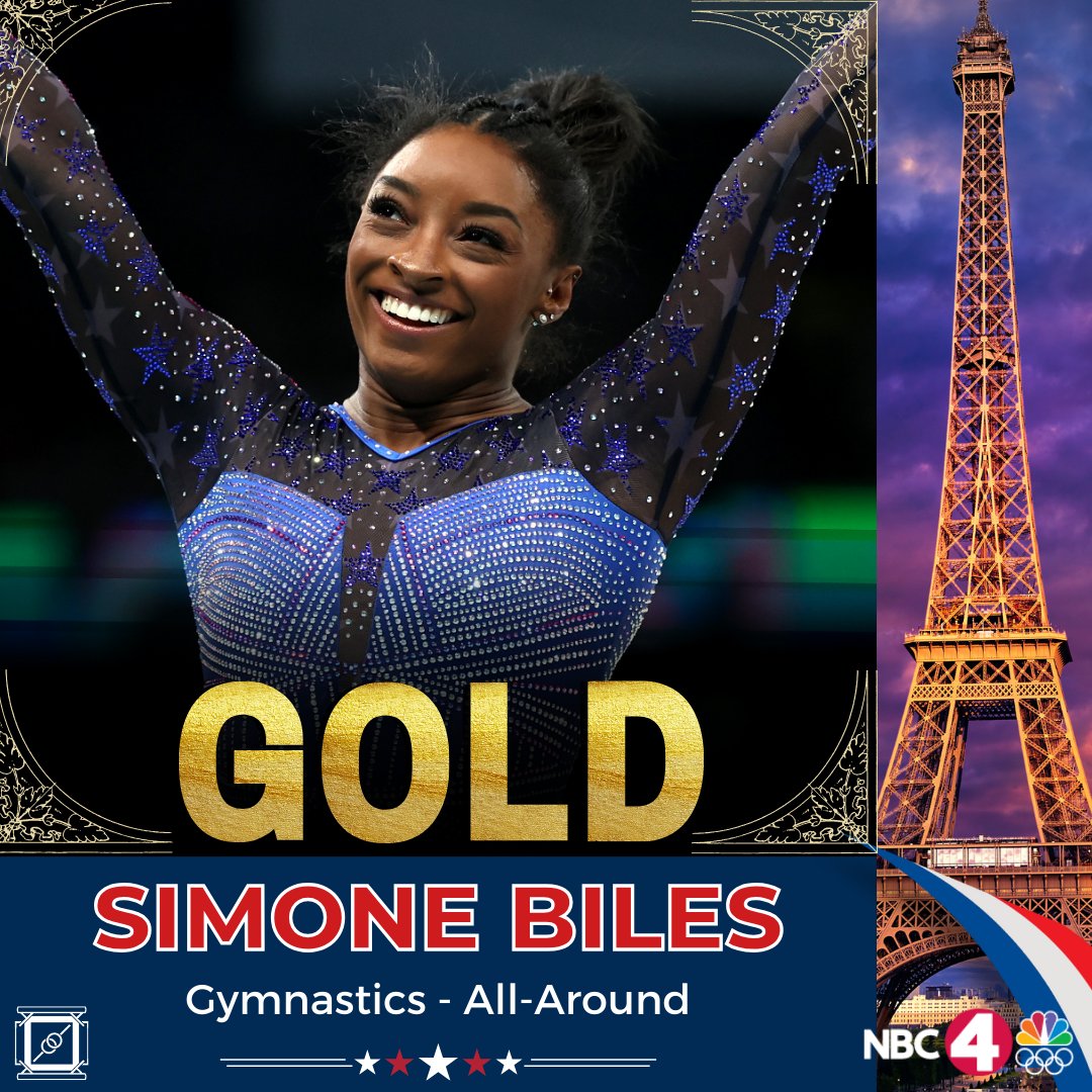 Simone Biles is the Olympic champion once again as she becomes the third woman to win two all-around gold medals.

See her vault routine and more Olympic updates: nbc4i.co/3Sttk35