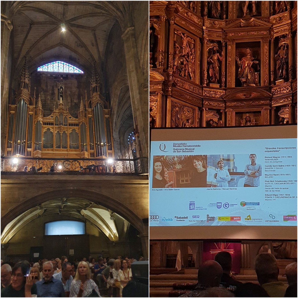 Inicio del emblemático Ciclo de Órgano de <a href="/QuincenaMusical/">Musika Hamabostaldia - Quincena Musical</a> con las organistas Ana Aguado, Ana Belén García y los percusionistas Jaume Santonja y Manuel Martínez.