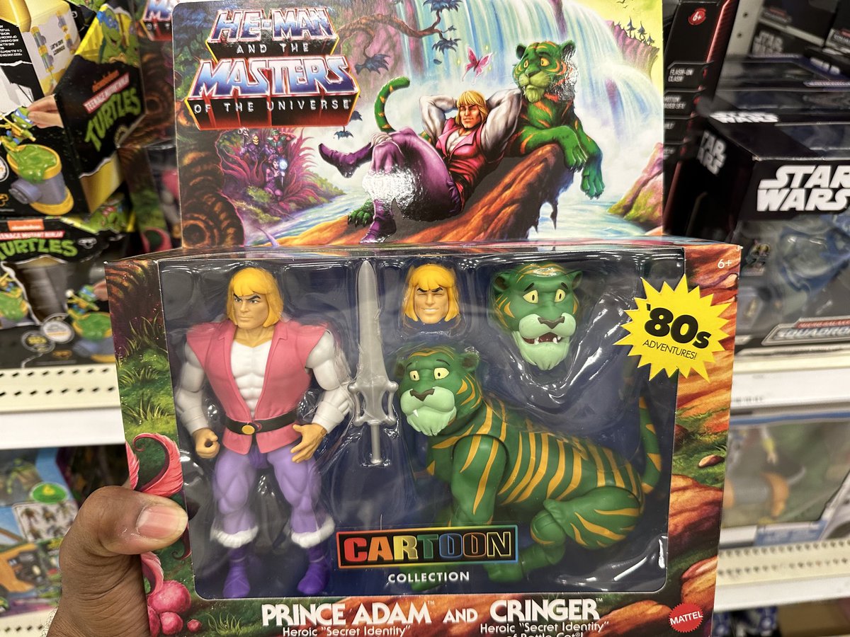 LetsTalkMotU's tweet photo. Prince Adam and Cringer! Target shelf here in Naperville, IL 

#MOTU #MOTUThursday #ThulsaThursday #ActionFigureOneShot https://t.co/B1DlnplQ9p