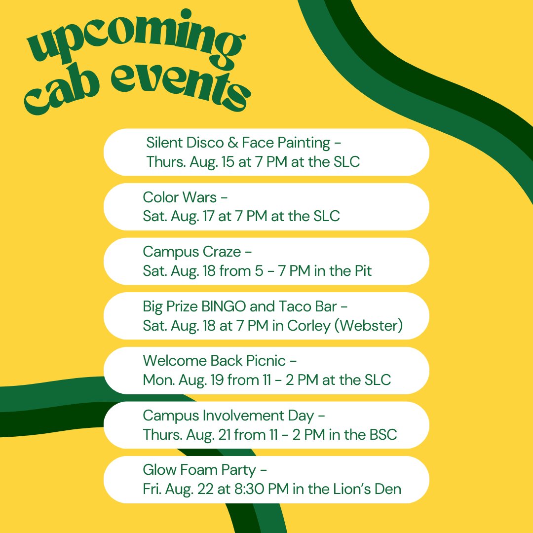 Hey Lion's! Get ready for some fun in the next few weeks!!! 

What are you most excited for?