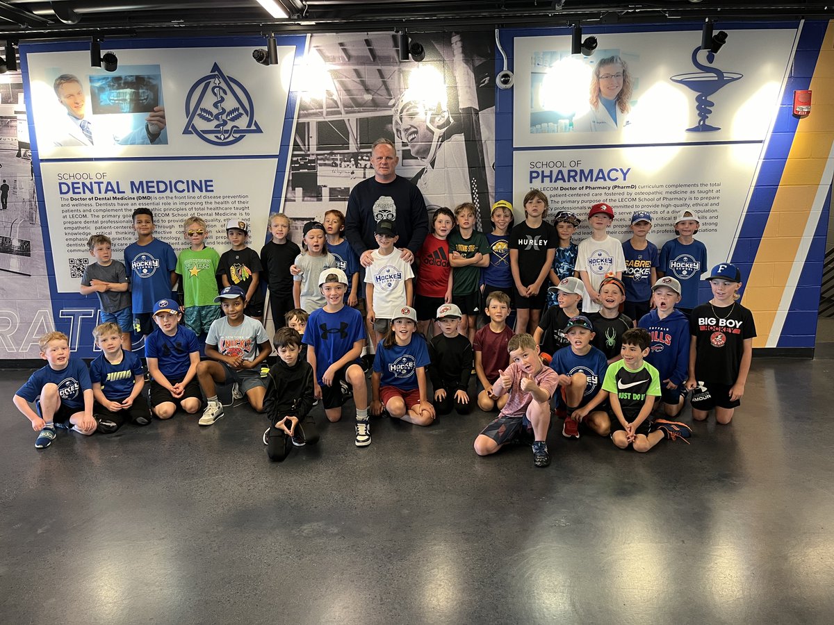Day 4 of Buffalo Sabres Hockey School Session 2.  Thank you to <a href="/BuffaloSabres/">Buffalo Sabres</a> alumni Rob Ray for stopping by to visit our campers!