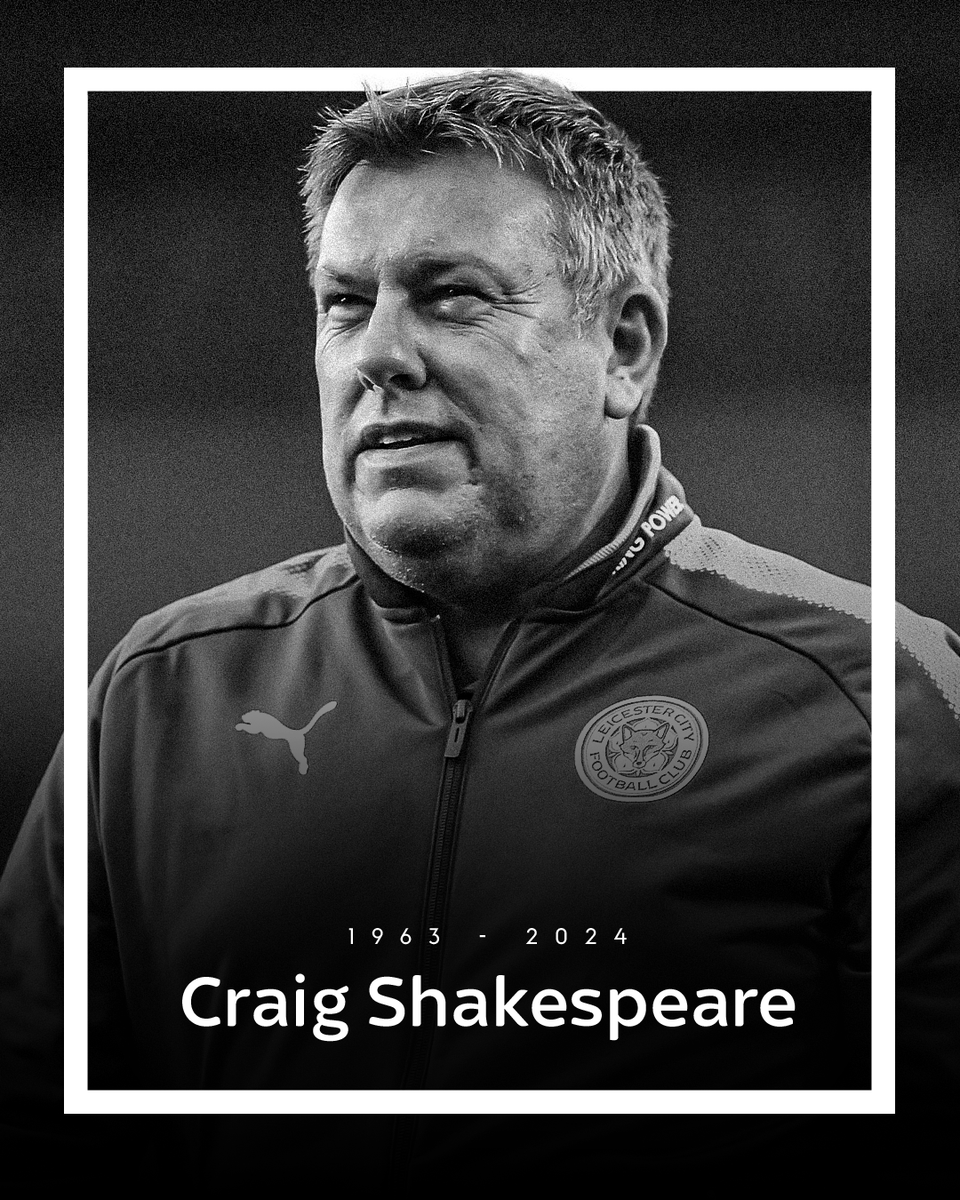 SkySportsNews's tweet photo. Former Leicester manager Craig Shakespeare has died aged 60. 💙 https://t.co/EaOopZREzL