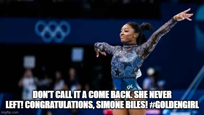 Congratulations to THE <a href="/Simone_Biles/">Simone Biles</a>! #goldengirl #goat #Gymnastics