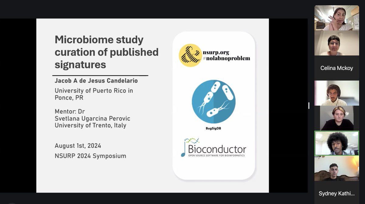 svetlana_up's tweet image. Hello, here&apos;s a #proudmentor!  

Jacob @jdjc_ just gave an amazing talk on his #bugsigdb work as part of the @NSURPorg internship program.

👏 @dat_scholar Chloe Mirzayi @LeviWaldron1 @Bioconductor