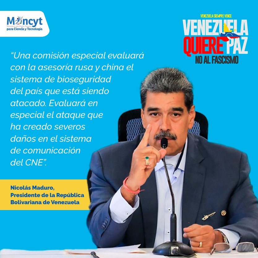 ZuliaInfocentro's tweet photo. #1Ago || Venezuela, en conjunto con Rusia y China, evaluará los daños en el ataque al sistema de comunicación del CNE 🇻🇪. 

Conoce más: https://t.co/uCHyOEJ0iy

#PuebloDeJusticia https://t.co/P2XUYhXirx