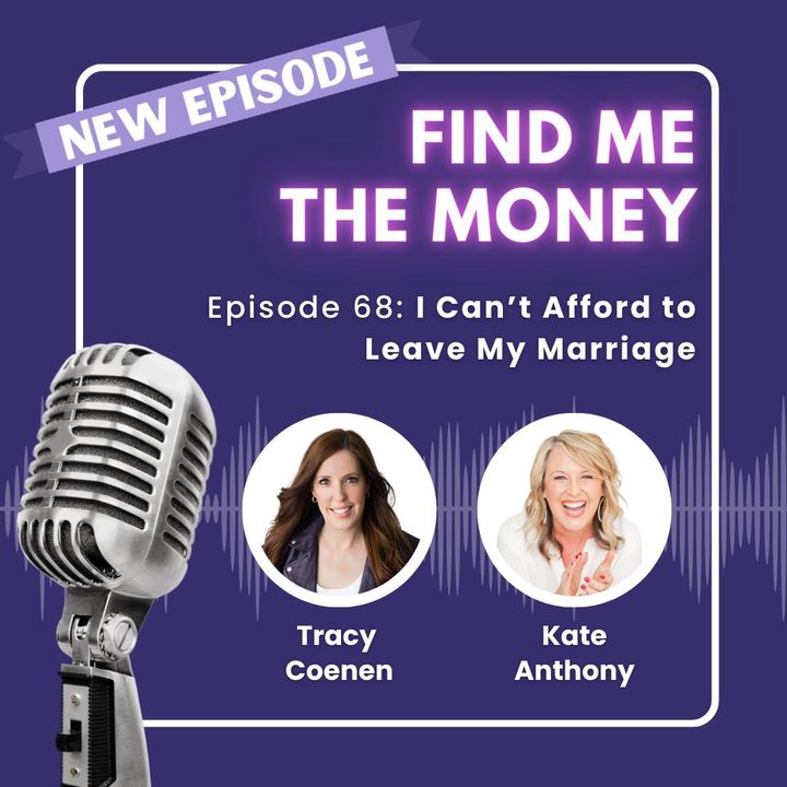 Kate Anthony  is my guest this week on Find Me The Money podcast: I Can't Afford to Leave My Marriage. We're talking about financial obstacles women face when considering divorce. Watch and tell a friend about this important info. Check it out here: tinyurl.com/4zvzmmkc