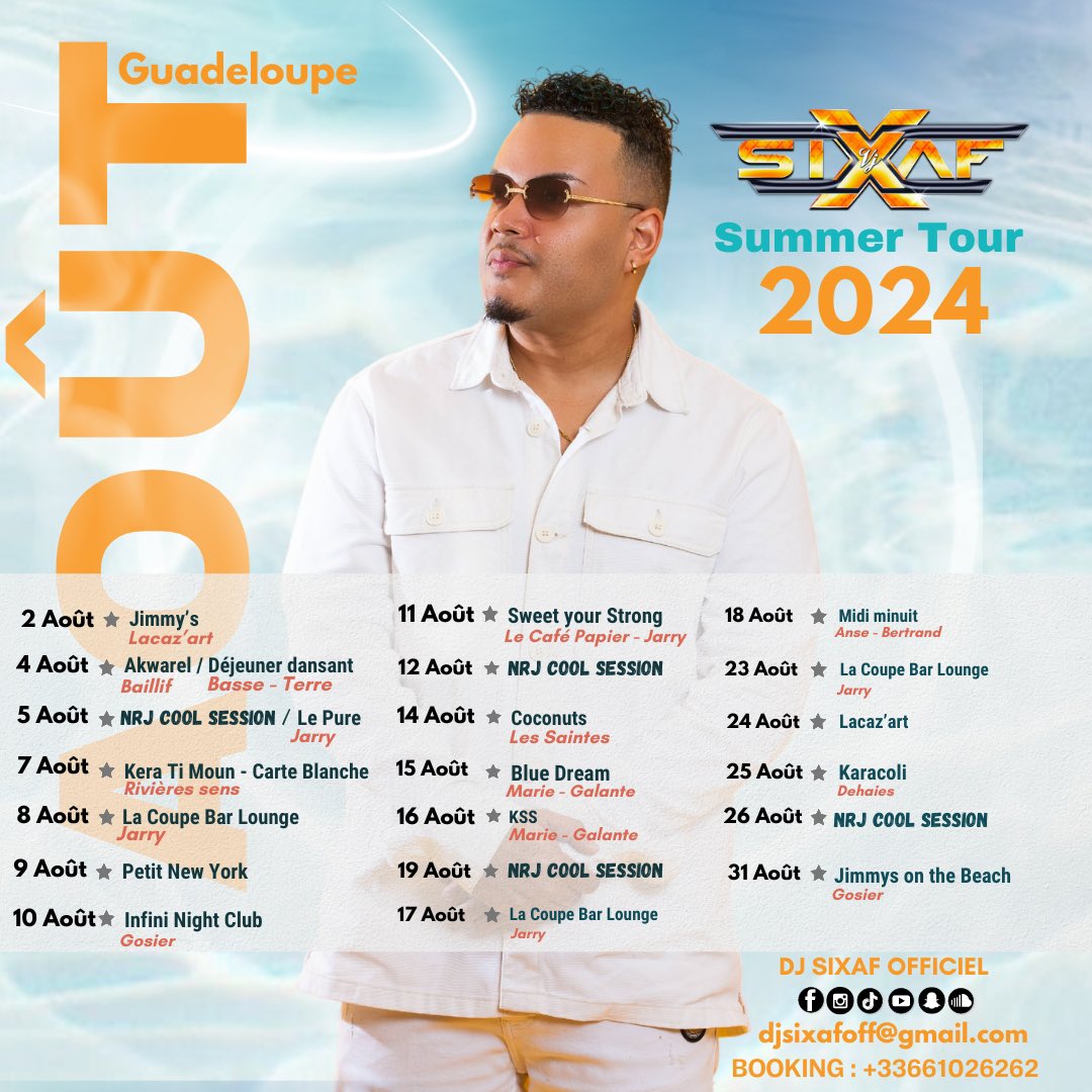 ☀️ Toujours en mode Summer , on continue sur le mois d’août ! #Guadeloupe #music #show #smile #follow #energie ☀️