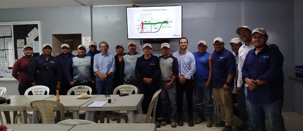 DELTA DELFINI.  Escuela de Buenas Prácticas de Bombeo.  Reanudando la charlas de capacitación, iniciadas en enero de 2023, a personal de camaroneras de nuestros clientes para la correcta operación y mantenimiento de equipos de bombeo.