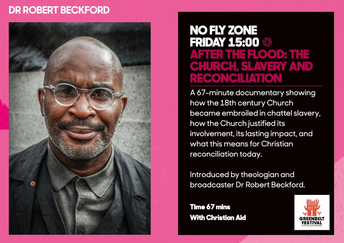 atfdocumentary's tweet image. After the Flood is screening at this year&apos;s @greenbeltfestival at 3pm on Friday 23 August at the No Fly Zone venue. The film will be introduced by theologian and broadcaster Dr Robert Beckford.