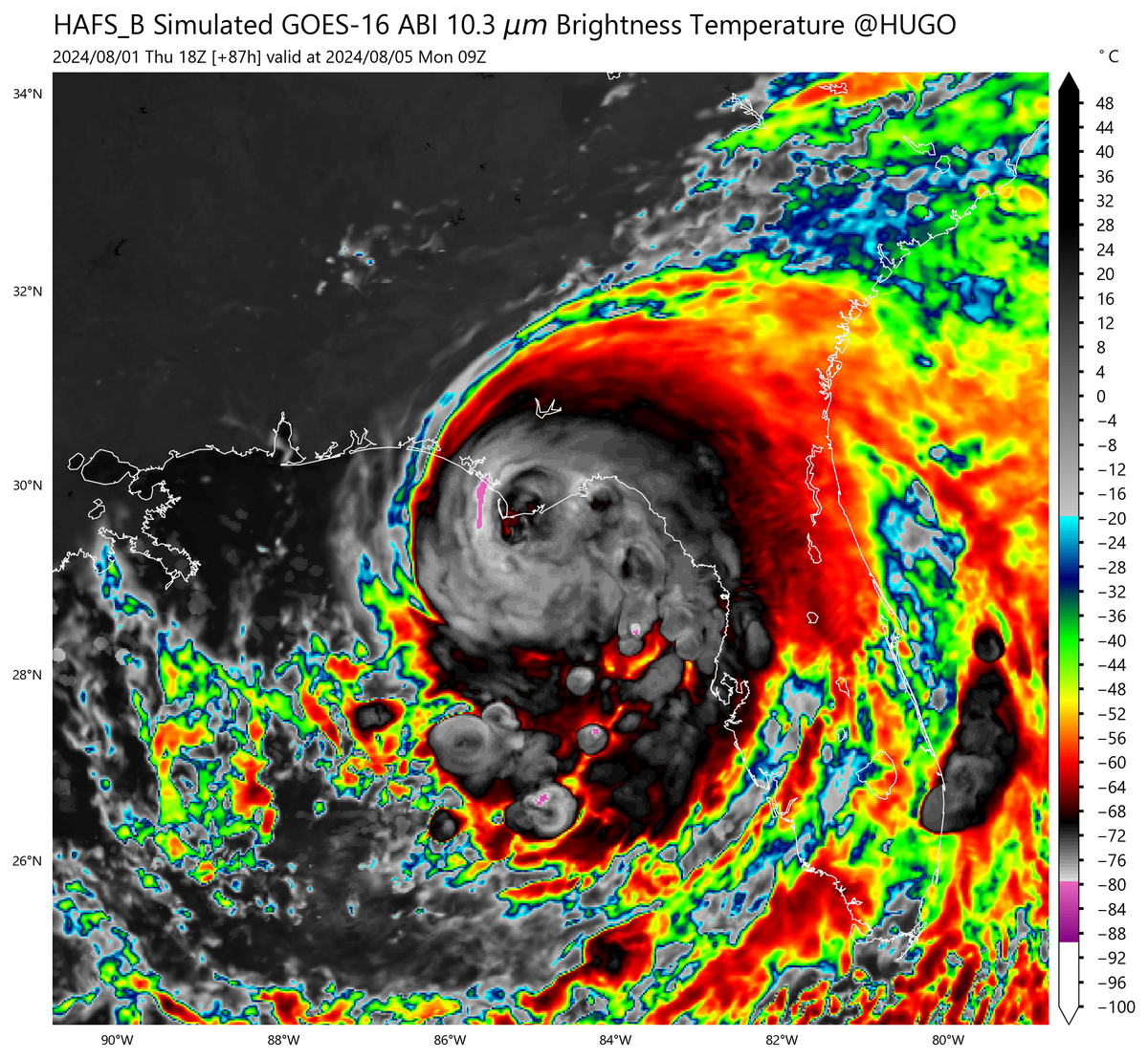 zeb199818's tweet photo. I am very curious about #HAFSA in the Atlantic Ocean. Comparing the simulated brightness temperature of #HAFSA and #HAFSB, I suspect that #HAFSA might have been incorrectly run as #HAFSB. Here are examples of #97L and #CARLOTTA. @TropicalTidbits Have you found out this problem? https://t.co/XwnOO2XrFq
