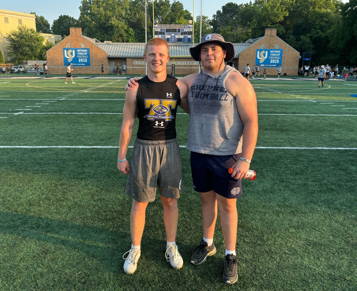 JamieMccathran's tweet photo. Thanks to @SURamsFootball coaches &amp; players for the opportunity to compete. Got to spend some extra time with former @OHSBearsFB teammate @CrummittJosh, current teammate Gabe G, and Coach @TG61.  @CoachKline @CoachLukeWright @CoachMcCook https://t.co/fFYmBLXaB0
