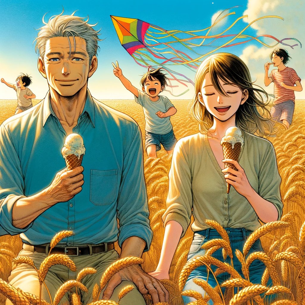 cddelgado's tweet photo. Summer is starting to come to a close, and our 55-year-old 2024 is enjoying ice cream in fields with family and friends enjoying the last hot days of the year. August is the end of vacation time. Soon the wind will chill again. https://t.co/VTBByJCcVD