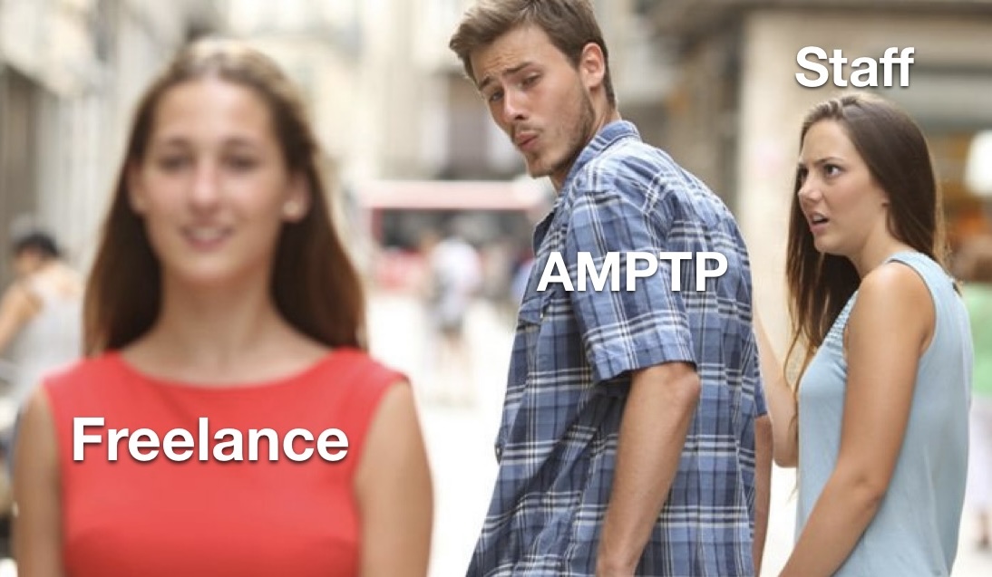Studios think they can save $ by using all freelance rooms, but without the overwhelming benefits of having a dedicated staff, they may wind up paying a steep cost later. #FreelanceNotFreework #StandWithAnimation #NoContractNoCartoons