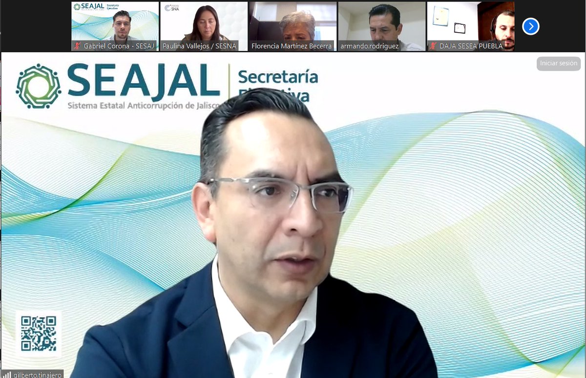 SEAJalisco's tweet photo. Titulares de las #SESEAS del país se reunieron de forma virtual, convocad@s por la @SESNAOficial, con el fin de integrar el grupo de trabajo para el Proyecto de Análisis del Papel de los Municipios en los Sistemas Anticorrupción, coordinado por @Gtinajero5, S.T. de la #SESAJ https://t.co/T0cRwtXP0w