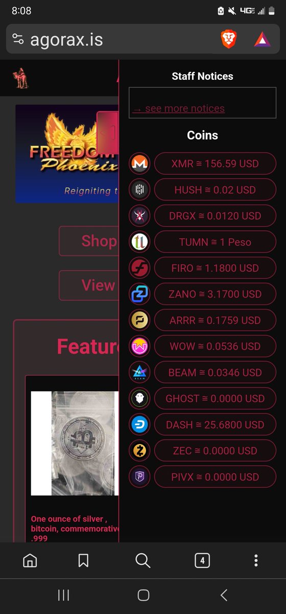 AgoraXis's tweet photo. We just added $Ghost, $Dash, $Zcash and $PIVX to AgoraX.  Several more coming this week.  https://t.co/OkvHpH8GGX the marketplace for Privacy coins, Default and optional. https://t.co/8Ow9insALE