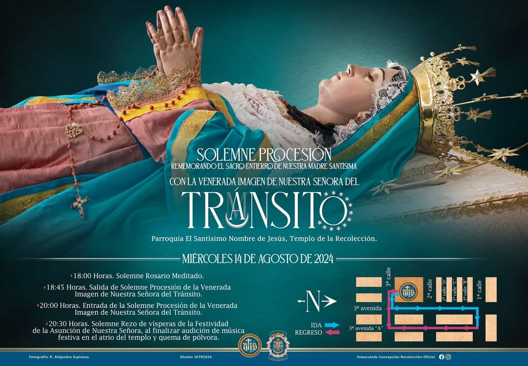#LaRecoleccion | La Virgen Del Tránsito saldrá en procesión.

Recorrido para el próximo 14 de agosto con la Virgen del Tránsito del Templo de la Recolección.

#ProcesionesGT #Catolicos #VirgenDelTransito #capirotesYmadrileñas