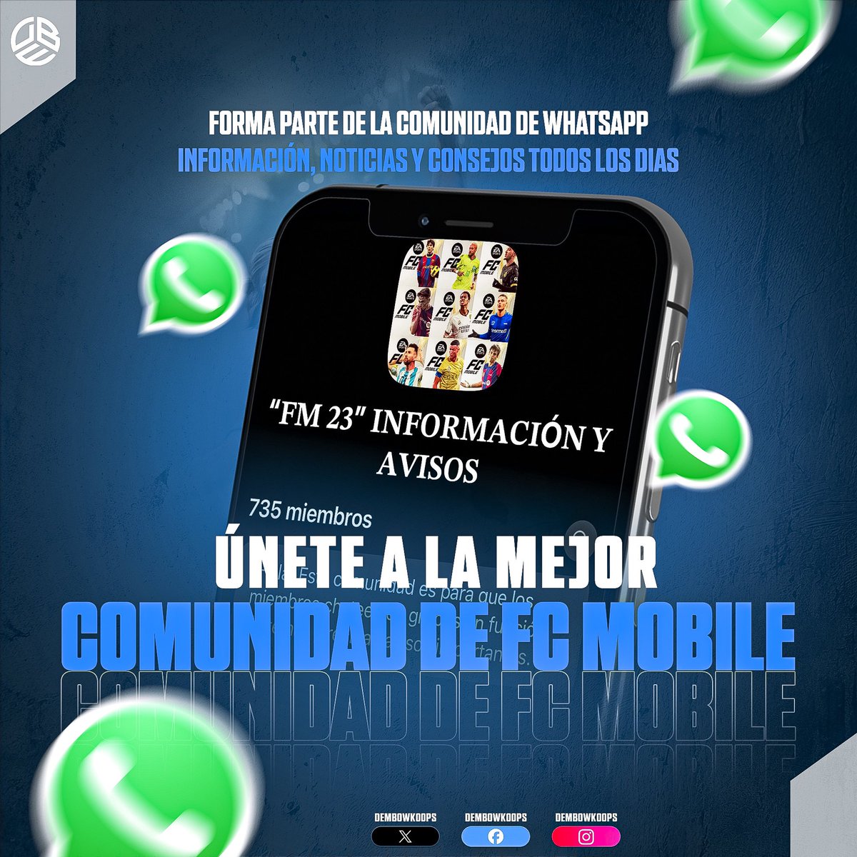 DembowKoops's tweet image. chat.whatsapp.com/ED8BJMHtQYMCxi…

RT🙏 @tutiofifa 

#fcmobile #FC24 #fifamobile #FC25