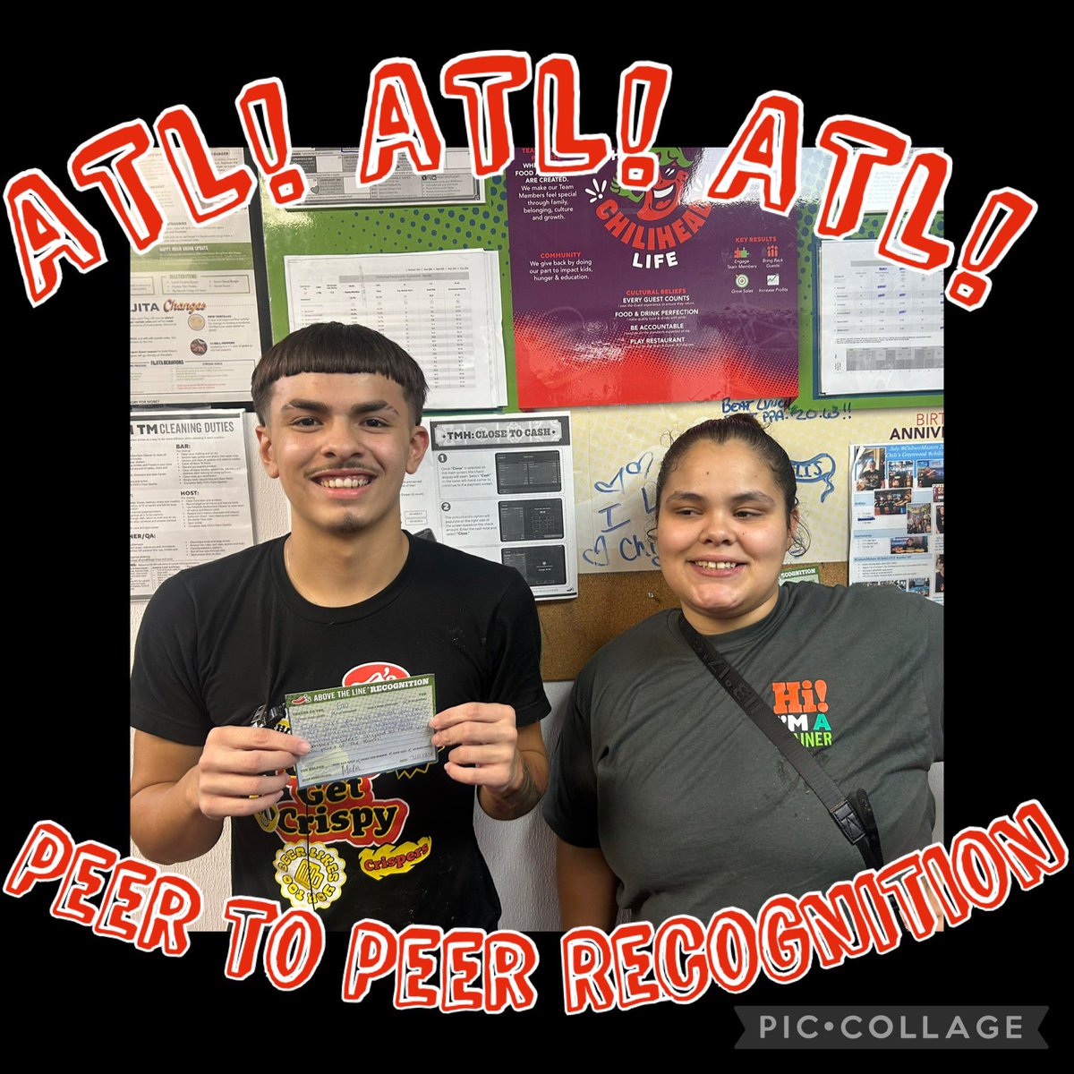 Triple__MMM's tweet photo. ATL! ATL! ATL! Cheers to you, Lance #ChiliheadMID for #ChilisHOSPITALITY 0.0% GWAP & 70%+ CLEAN scores last 3 shifts! TM alley rally serving r new #HotMOTZ & peer-to-peer recognition @ #chilis1749 for r new runner Geo on #ChilisCLEAN. @isalin123456 @CaraLiebman @ethandshaffer https://t.co/ojhGIGR7nM
