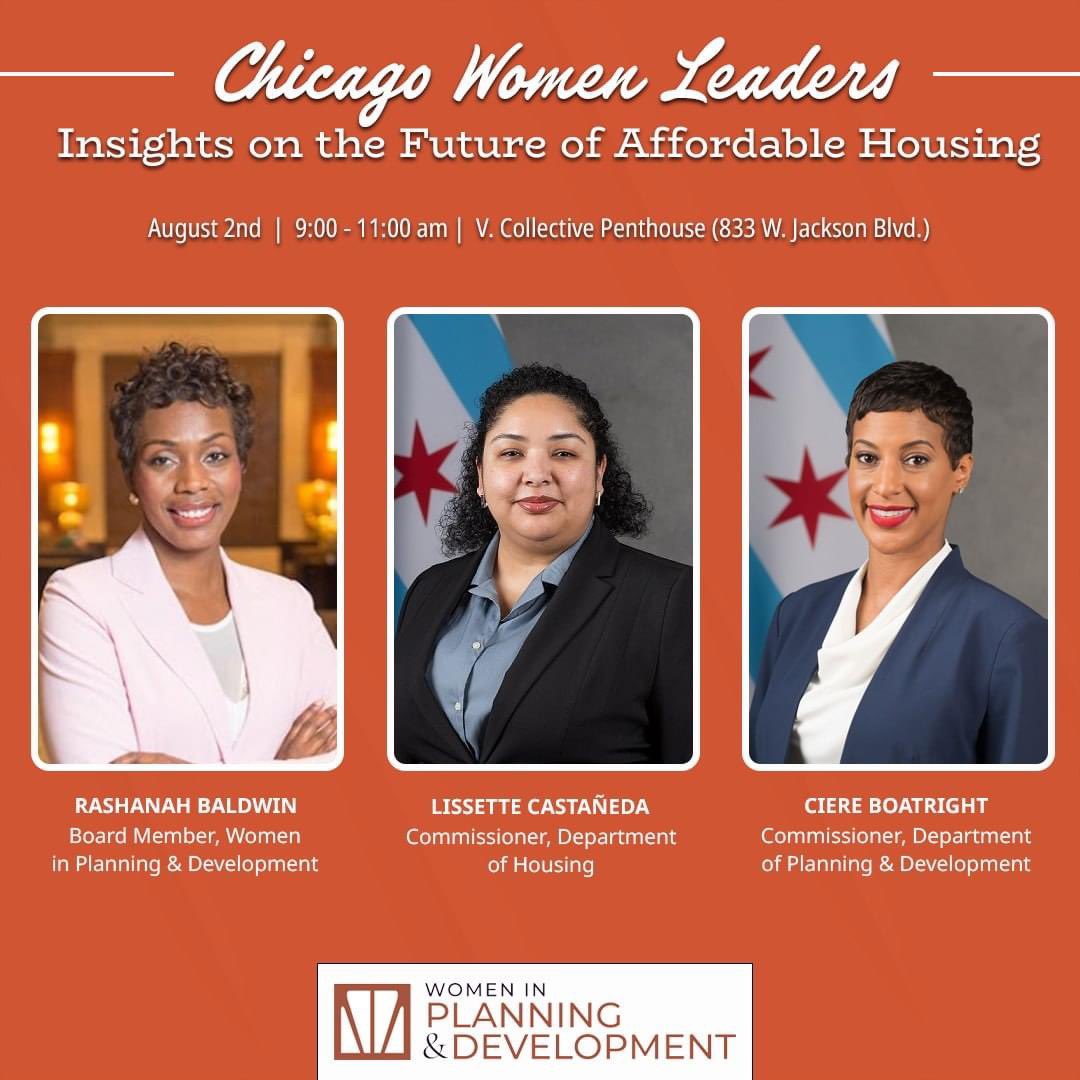 Don't miss this event Tomorrow ‼️ 
I will be moderating an informative panel discussion with <a href="/ChicagoDOH/">Chicago Department of Housing</a>  Commissioner Lissette Castañeda and <a href="/ChicagoDPD/">Chicago DPD</a> Commissioner Ciere Boatright on the future of affordable housing.Learn more and get your tickets here: lnkd.in/gqJRM8TC