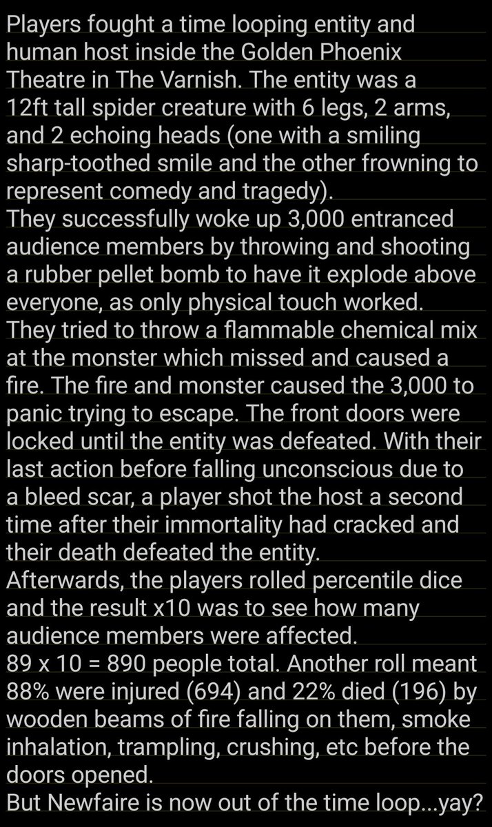 lizenrae (@lizenrae) on Twitter photo Happy #CandelaWeek <a href="/DarringtonPress/">Darrington Press</a> and <a href="/CriticalRole/">Critical Role</a>! Enjoy the conclusion of a 2 part scenario that my players ran in #CandelaObscura, Scenario 67: Take It From the Top aka Groundhog Play. Sometimes saving Newfaire has consequences... Happy #CandelaWeek <a href="/DarringtonPress/">Darrington Press</a> and <a href="/CriticalRole/">Critical Role</a>! Enjoy the conclusion of a 2 part scenario that my players ran in #CandelaObscura, Scenario 67: Take It From the Top aka Groundhog Play. Sometimes saving Newfaire has consequences...