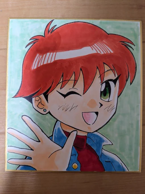④ドローイングペンでペン入れ⑤色をコピックで塗って完成! 