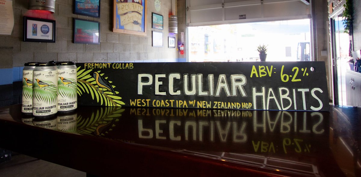 Down to the last few cases at the taproom of our collab with <a href="/fremontbrewing/">Fremont Brewing</a> , Peculiar Habits IPA! 

Stop on by before they are gone, and while you’re at it order up a pint. 🍺
